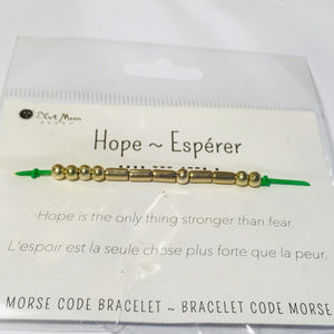 Morse code bracelet Hope Esperer gold beads